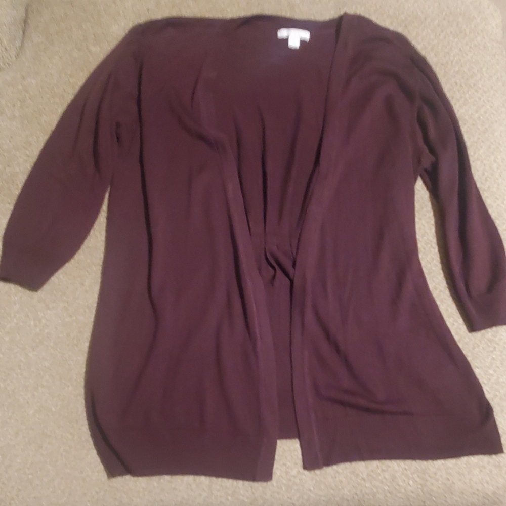 New York & Company Dark Purple Cardigan XL